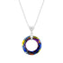 Silver Pendant "Cosmic Ring (Volcano)" with Swarovski™ Crystals
